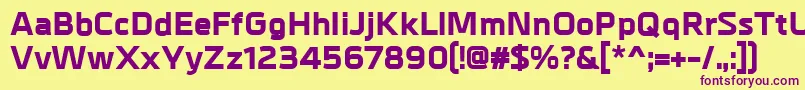 MetrikExtrabold Font – Purple Fonts on Yellow Background