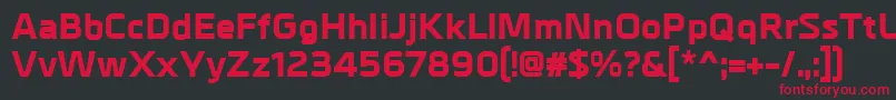 MetrikExtrabold Font – Red Fonts on Black Background