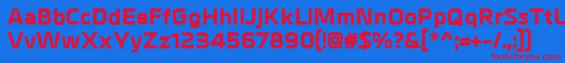 フォントMetrikExtrabold – 赤い文字の青い背景
