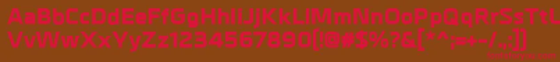 MetrikExtrabold Font – Red Fonts on Brown Background