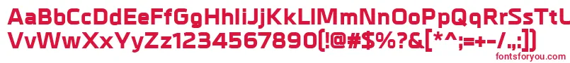 MetrikExtrabold-fontti – punaiset fontit valkoisella taustalla
