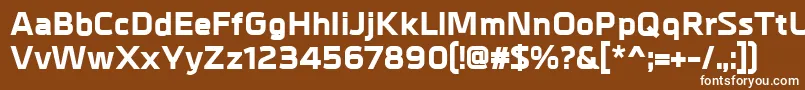 フォントMetrikExtrabold – 茶色の背景に白い文字