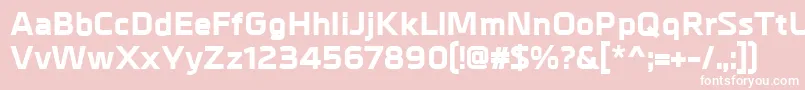 MetrikExtrabold-fontti – valkoiset fontit vaaleanpunaisella taustalla