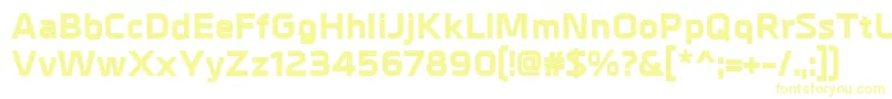 MetrikExtrabold-fontti – keltaiset fontit valkoisella taustalla
