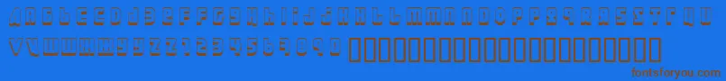 Ural3D ffy Font – Brown Fonts on Blue Background
