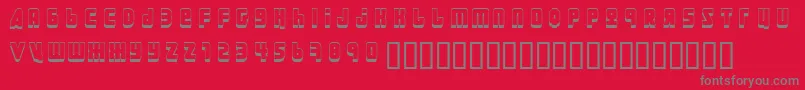 Ural3D ffy-Schriftart – Graue Schriften auf rotem Hintergrund