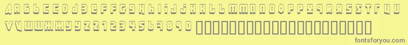 Ural3D ffy Font – Gray Fonts on Yellow Background