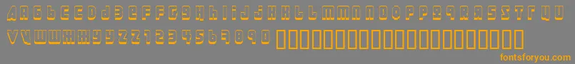 Ural3D ffy Font – Orange Fonts on Gray Background