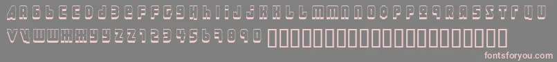 Ural3D ffy-Schriftart – Rosa Schriften auf grauem Hintergrund