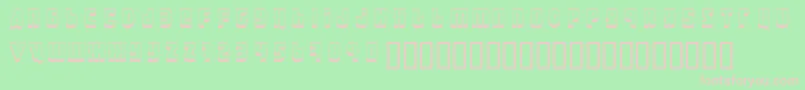 Ural3D ffy Font – Pink Fonts on Green Background