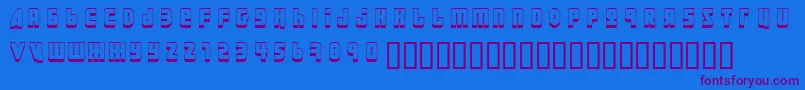 Ural3D ffy Font – Purple Fonts on Blue Background