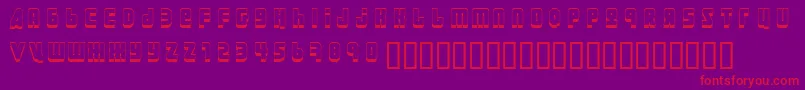 Fonte Ural3D ffy – fontes vermelhas em um fundo violeta