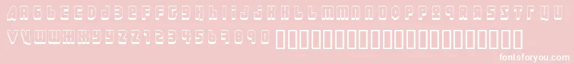 フォントUral3D ffy – ピンクの背景に白い文字