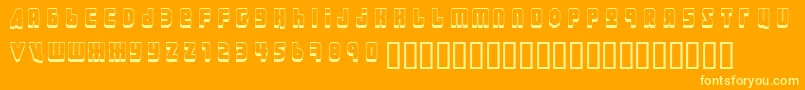 Ural3D ffy Font – Yellow Fonts on Orange Background