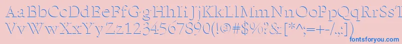 ReliefSerif Font – Blue Fonts on Pink Background