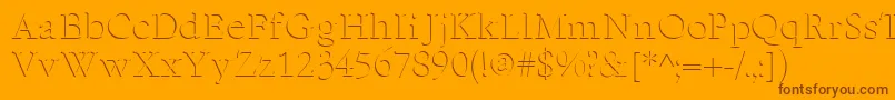 ReliefSerif Font – Brown Fonts on Orange Background