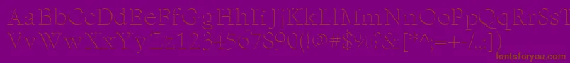 ReliefSerif Font – Brown Fonts on Purple Background