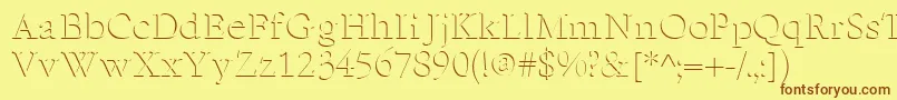 ReliefSerif Font – Brown Fonts on Yellow Background