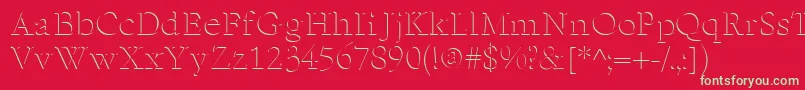 ReliefSerif Font – Green Fonts on Red Background