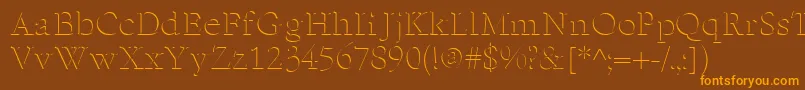 ReliefSerif Font – Orange Fonts on Brown Background