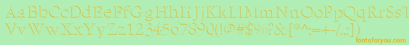 ReliefSerif Font – Orange Fonts on Green Background