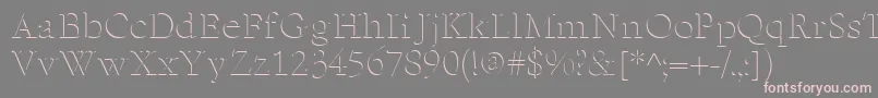 ReliefSerif-fontti – vaaleanpunaiset fontit harmaalla taustalla