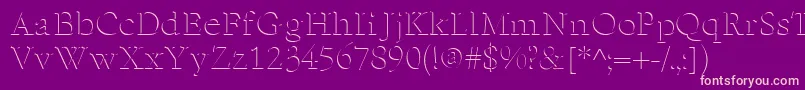 ReliefSerif Font – Pink Fonts on Purple Background