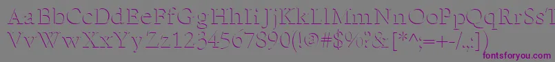 ReliefSerif Font – Purple Fonts on Gray Background