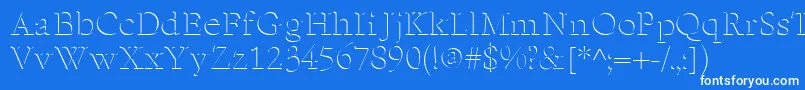 ReliefSerif Font – White Fonts on Blue Background