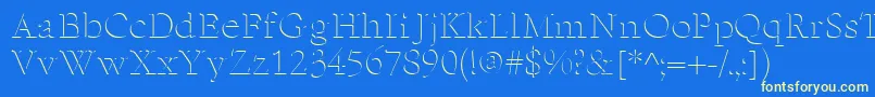 ReliefSerif-fontti – keltaiset fontit sinisellä taustalla