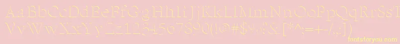 ReliefSerif Font – Yellow Fonts on Pink Background