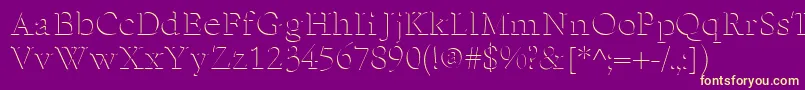 ReliefSerif Font – Yellow Fonts on Purple Background