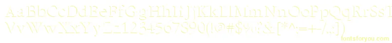 Шрифт ReliefSerif – жёлтые шрифты на белом фоне