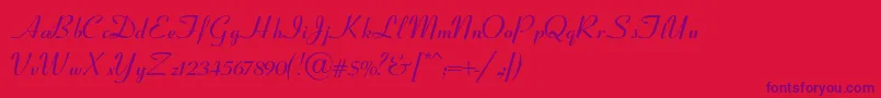 ClarnelSemiboldItalic-Schriftart – Violette Schriften auf rotem Hintergrund