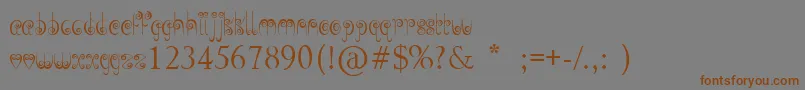 JellySwirls Font – Brown Fonts on Gray Background