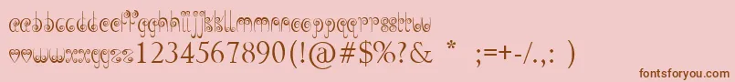 Шрифт JellySwirls – коричневые шрифты на розовом фоне