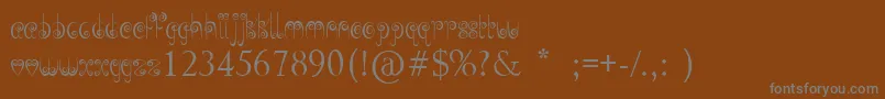 Шрифт JellySwirls – серые шрифты на коричневом фоне