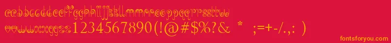 JellySwirls Font – Orange Fonts on Red Background