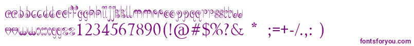 JellySwirls Font – Purple Fonts on White Background
