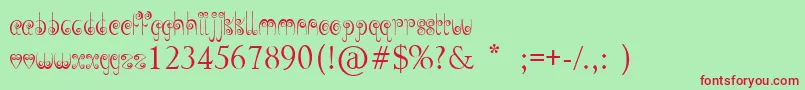 JellySwirls Font – Red Fonts on Green Background