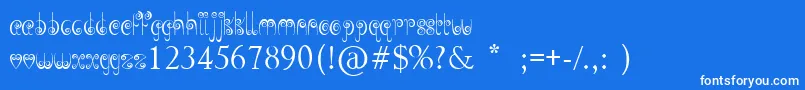 JellySwirls Font – White Fonts on Blue Background