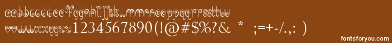 JellySwirls Font – White Fonts on Brown Background