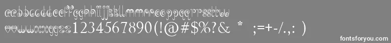 フォントJellySwirls – 灰色の背景に白い文字