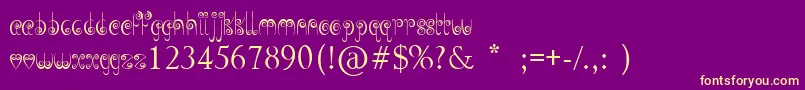 JellySwirls Font – Yellow Fonts on Purple Background