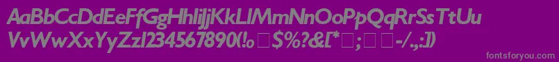 Czcionka Gill – szare czcionki na fioletowym tle