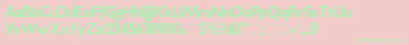 Gill Font – Green Fonts on Pink Background