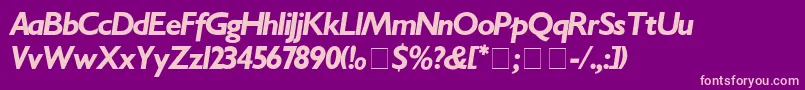 Gill Font – Pink Fonts on Purple Background