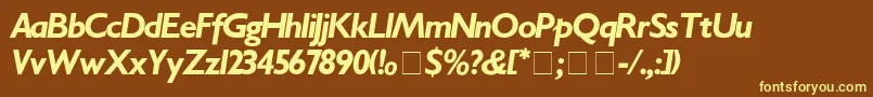 fuente Gill – Fuentes Amarillas Sobre Fondo Marrón
