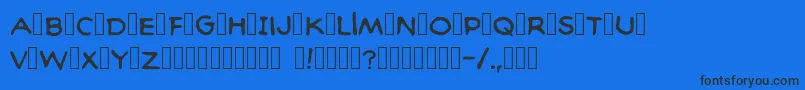 Baltimorecomic Font – Black Fonts on Blue Background