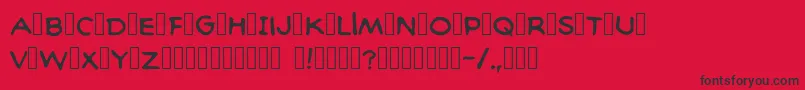 Baltimorecomic Font – Black Fonts on Red Background